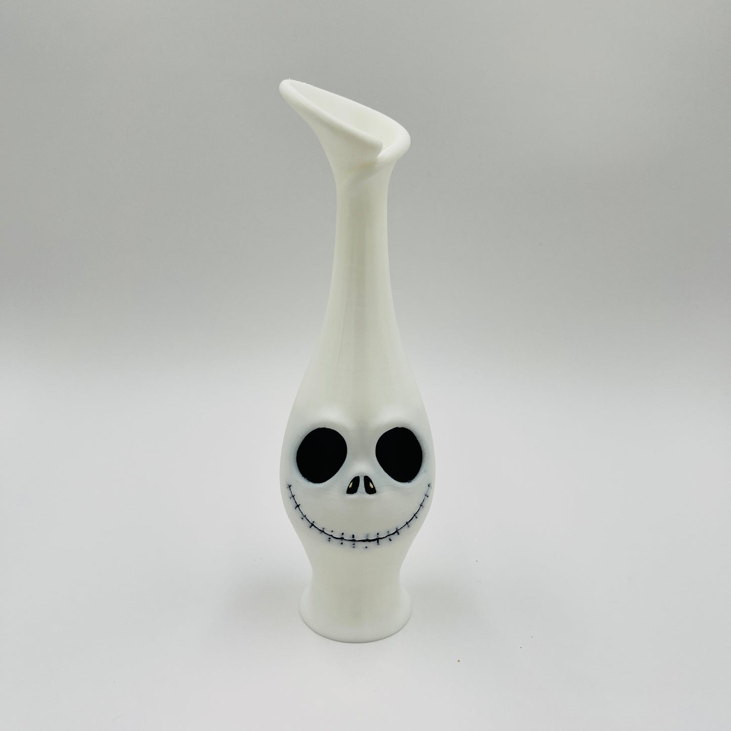 Cartoon Skull Slim Vase – Halloween Décor (9")