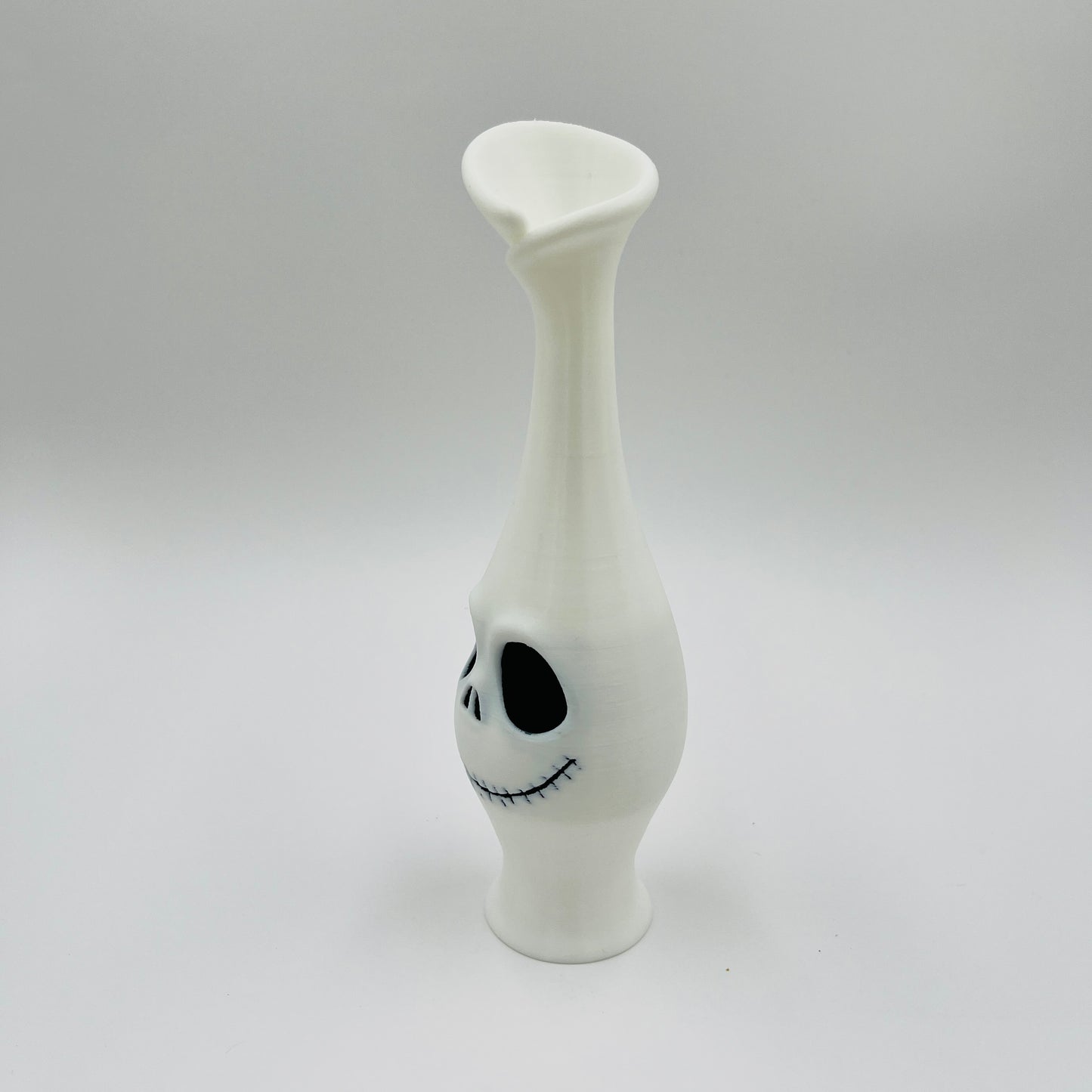 Cartoon Skull Slim Vase – Halloween Décor (9")