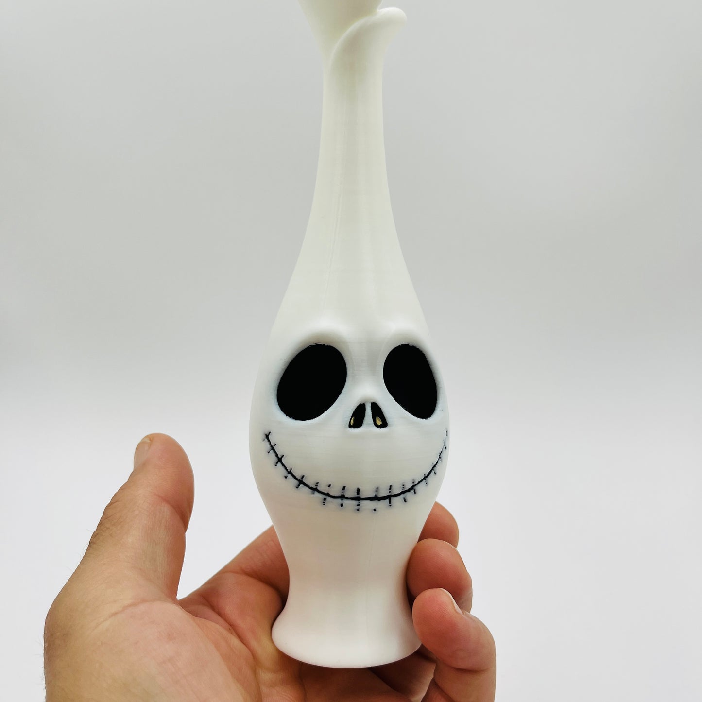 Cartoon Skull Slim Vase – Halloween Décor (9")