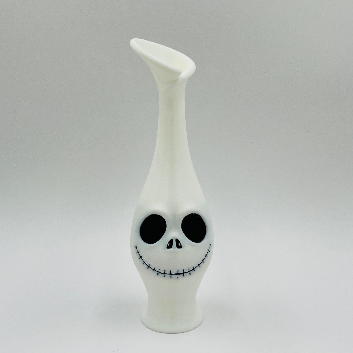 Cartoon Skull Slim Vase – Halloween Décor (9")