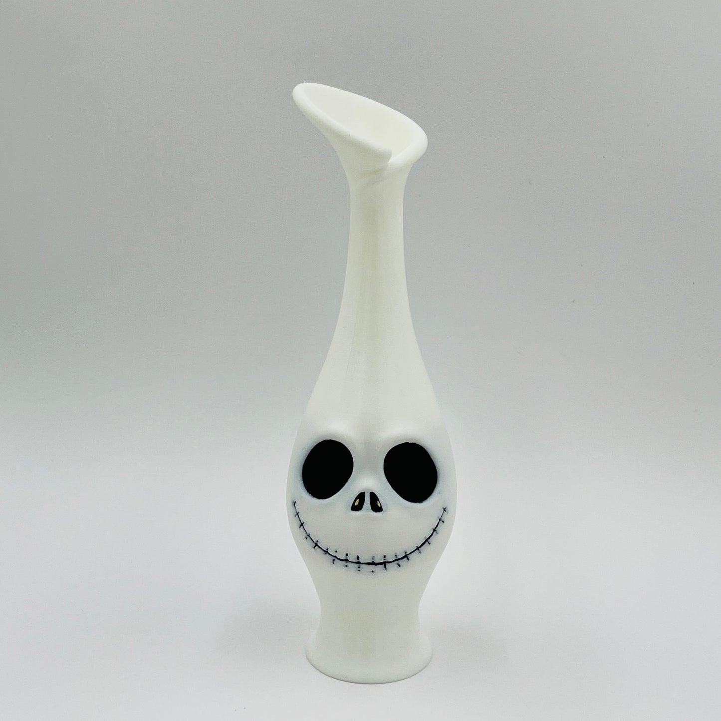 Cartoon Skull Slim Vase – Halloween Décor (9")