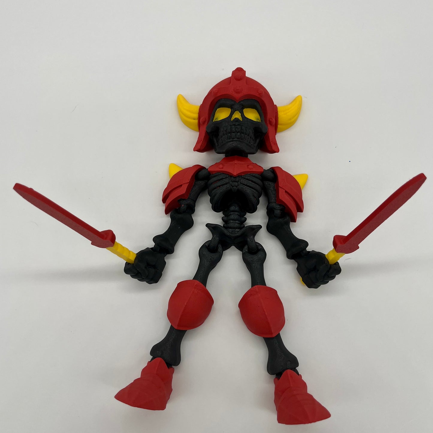 Skeleton Knight – Flexi Pose Figure with Sword & Axe Black Skeleton