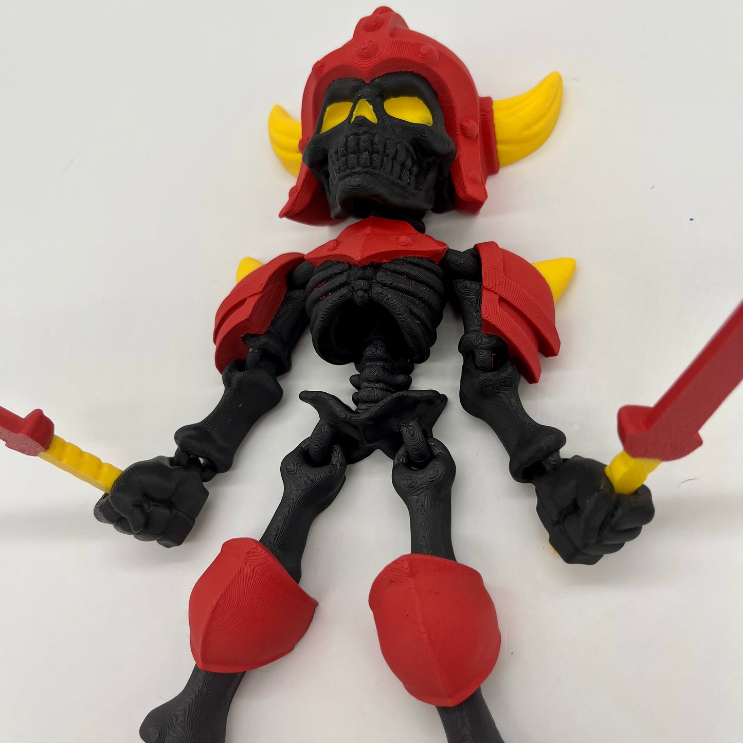 Skeleton Knight – Flexi Pose Figure with Sword & Axe Black Skeleton