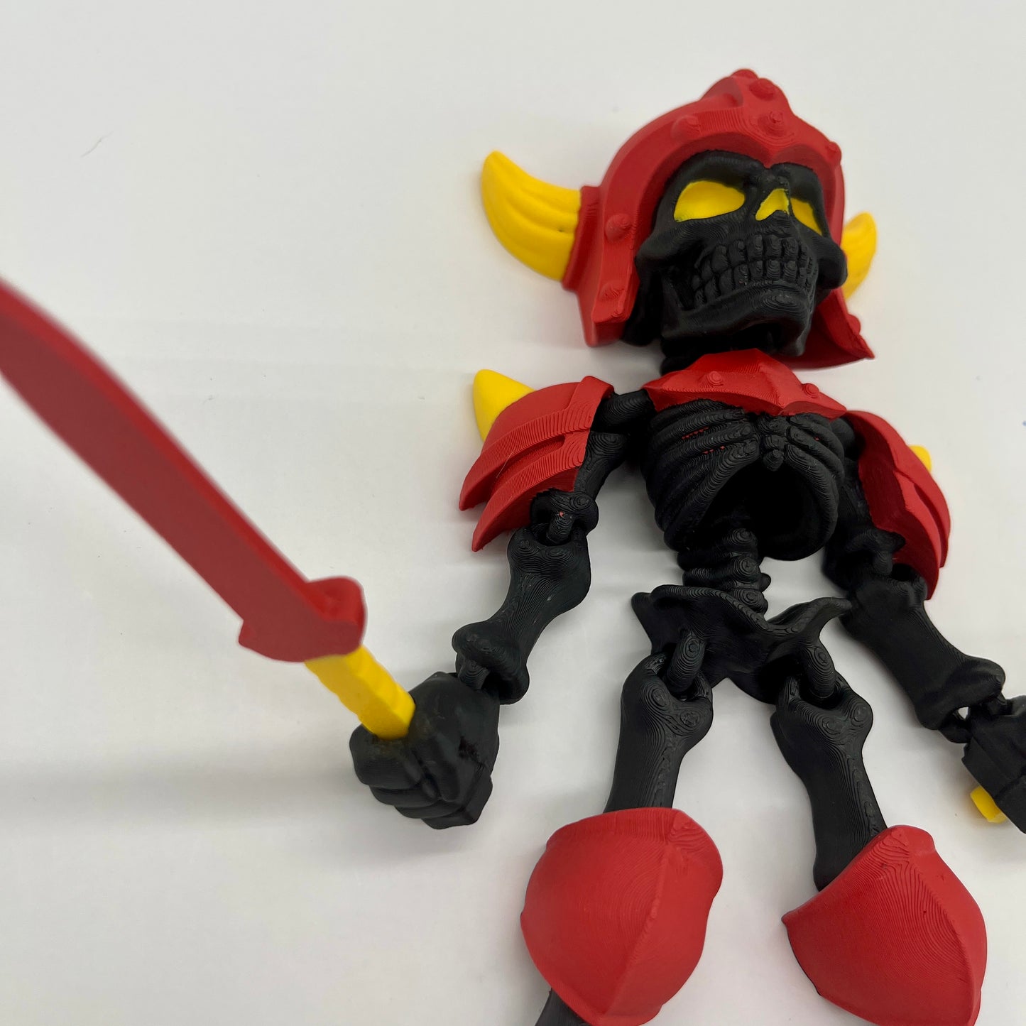 Skeleton Knight – Flexi Pose Figure with Sword & Axe Black Skeleton