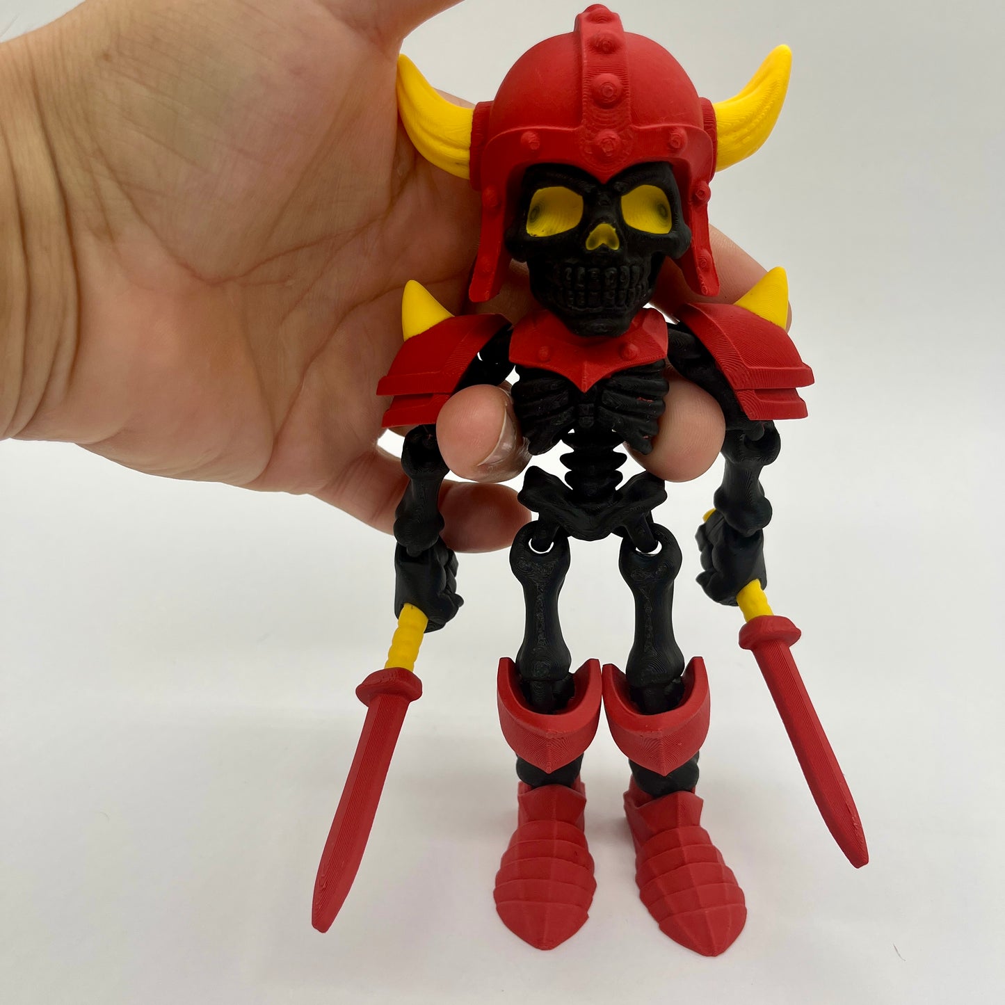 Skeleton Knight – Flexi Pose Figure with Sword & Axe Black Skeleton