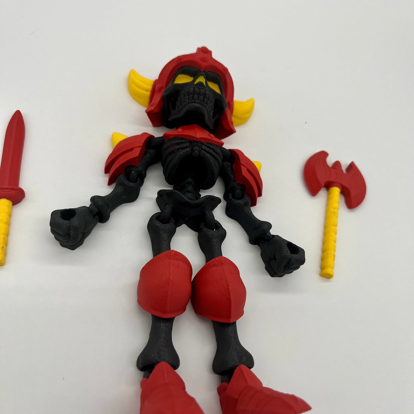 Skeleton Knight – Flexi Pose Figure with Sword & Axe Black Skeleton