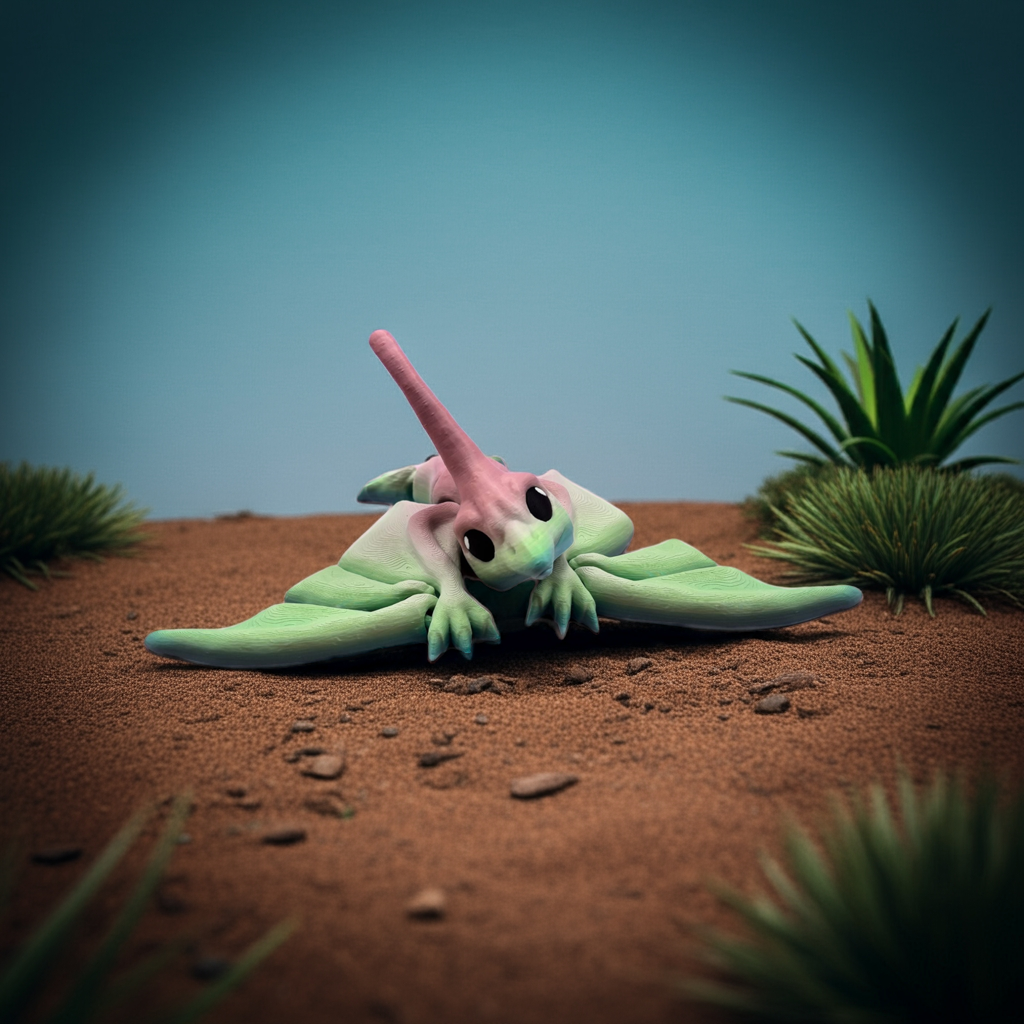 Cinderwing Articulated Nyctosaurus – 3D Printed Poseable Prehistoric Flying Reptile Toy