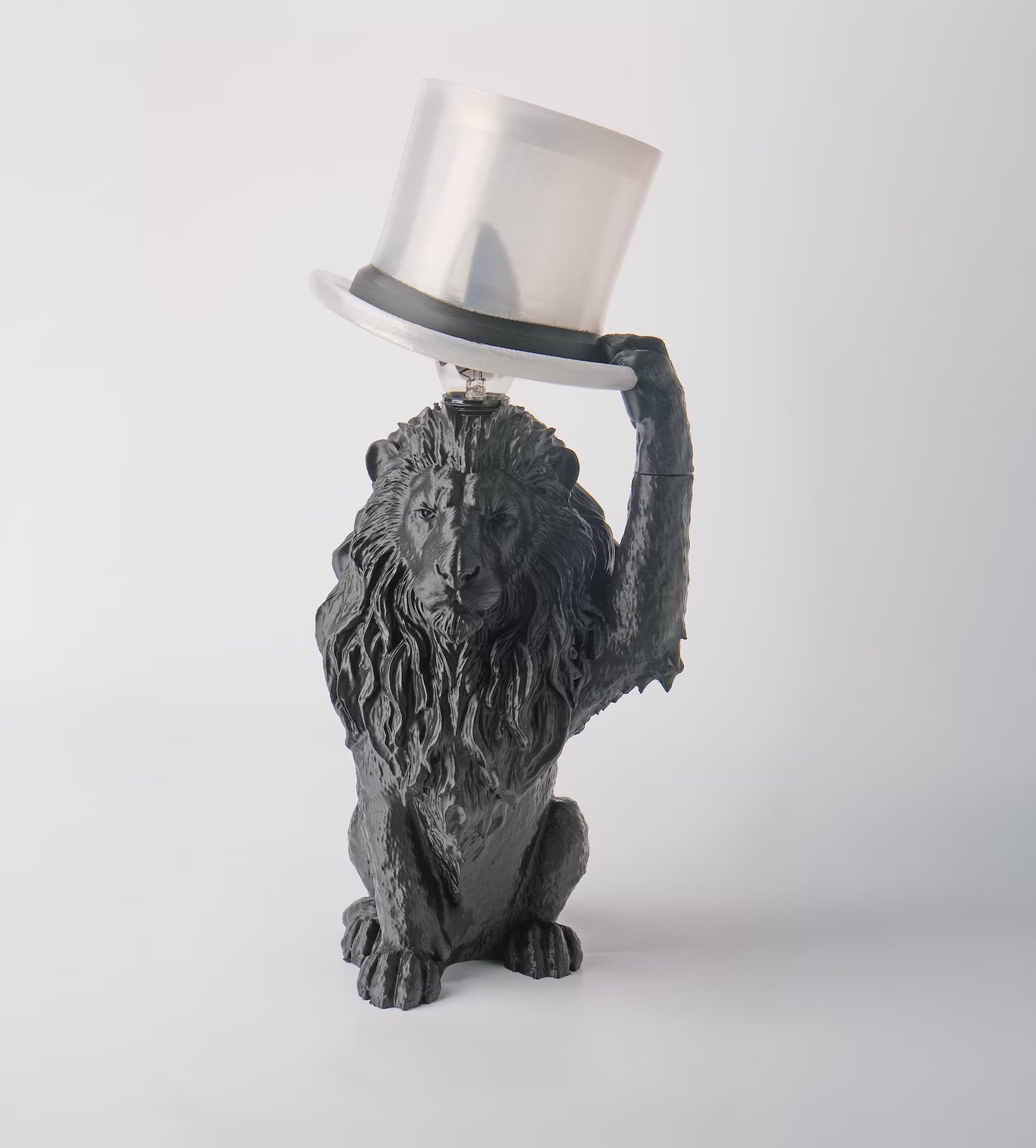 Lion Table Lamp – Animal Desk Lamp, 3D Printed Sculptural Lighting