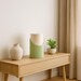 Ceramic-Look Ribbed Column Table Lamp – Modern Bedside Light