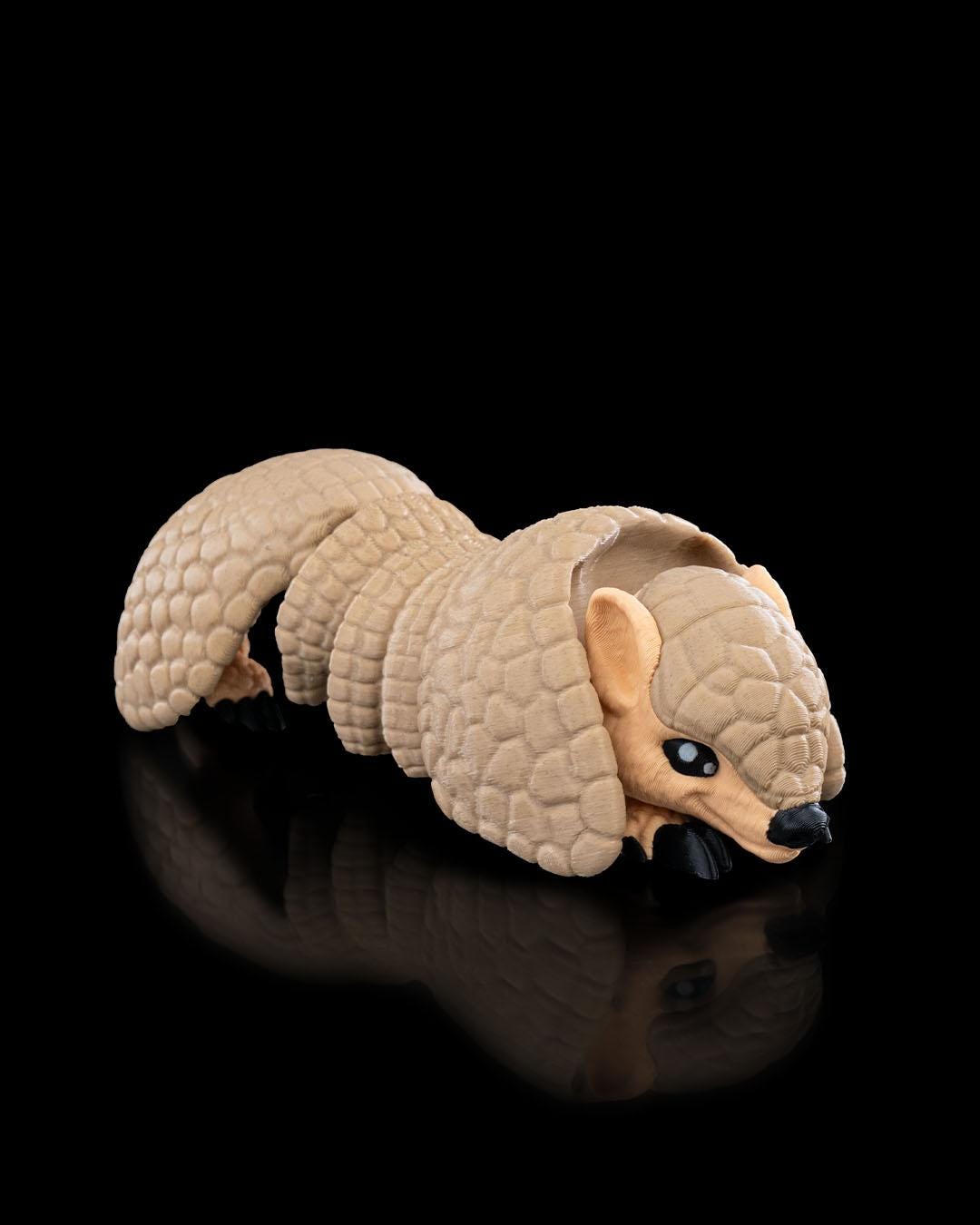 Adorable Foldable Armadillo Figurine Realistic Hinged Collectible Gift