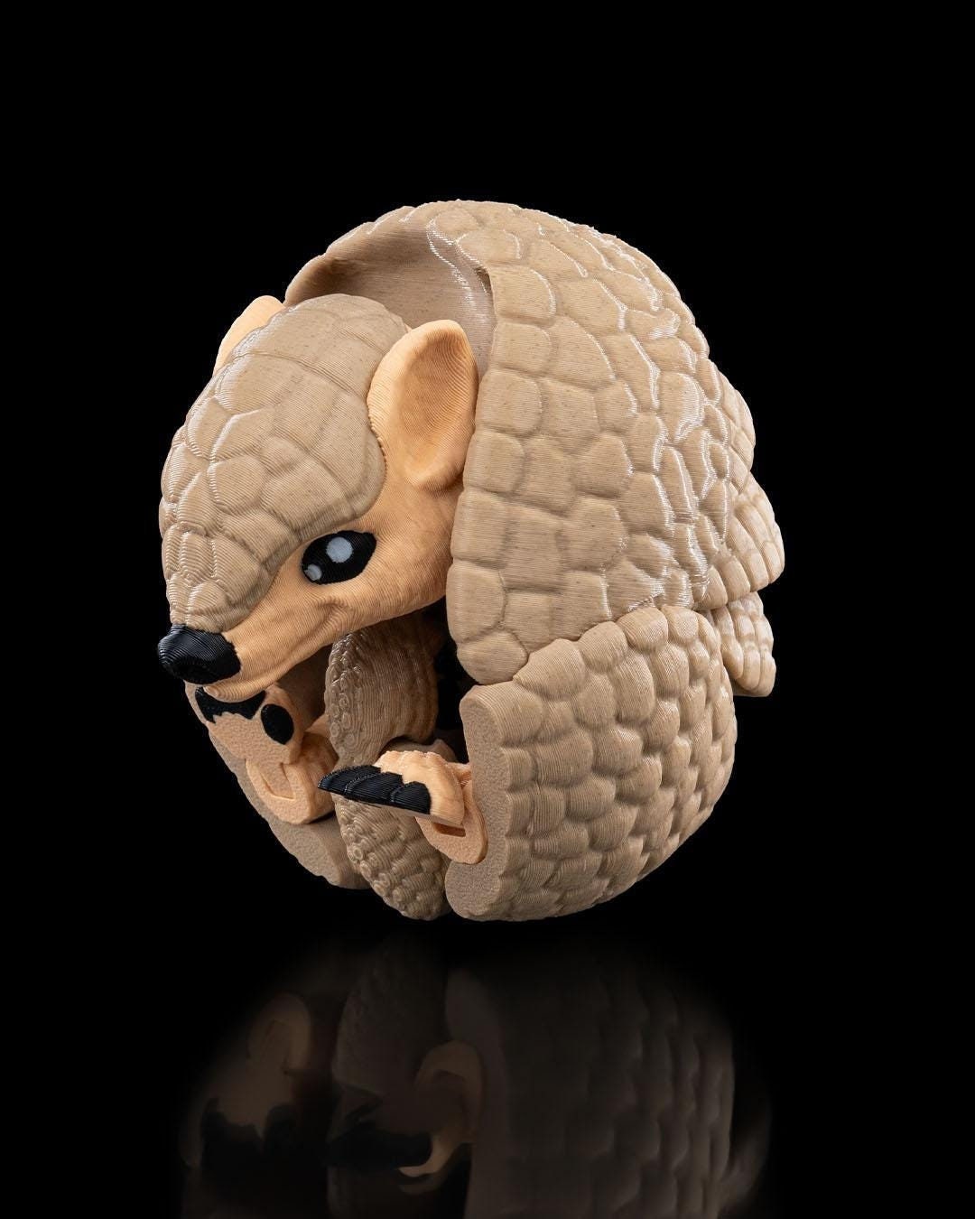 Adorable Foldable Armadillo Figurine Realistic Hinged Collectible Gift