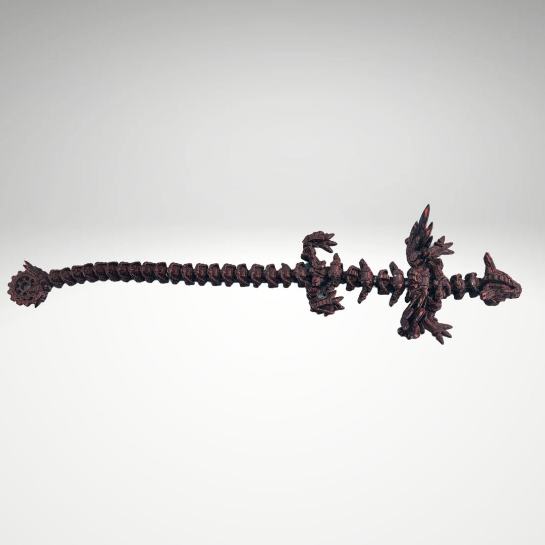 24.5” Steampunk Dragon, Articulating Flexi Wiggle ADHD, Autism, Stress and Anxiety Relief