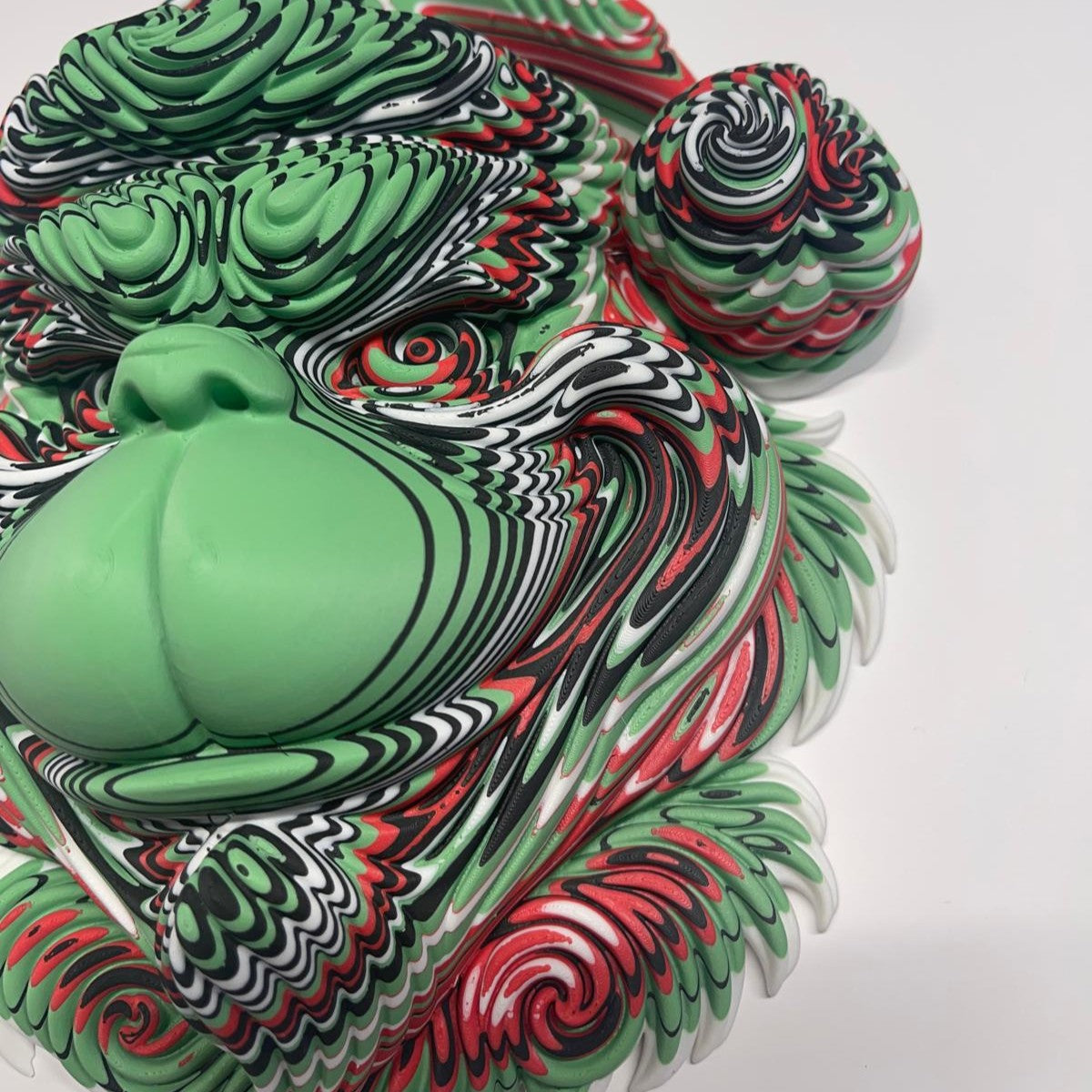 Grinch Face Mask Wall Decor – Candy Swirl Edition Unicorn Graveyard3D