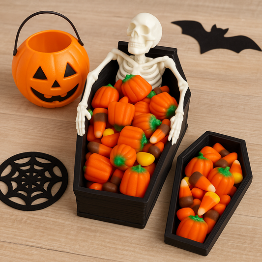 DeathTub Candy Holder – Halloween Skeleton Coffin Décor