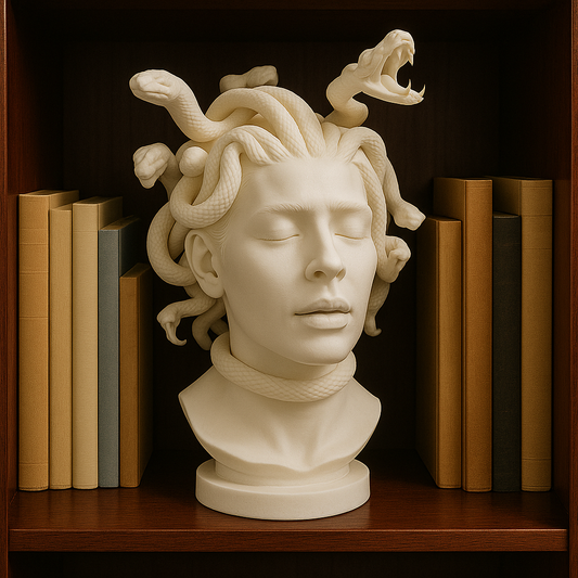 Medusa Sculpture Bust — Matte White or Black