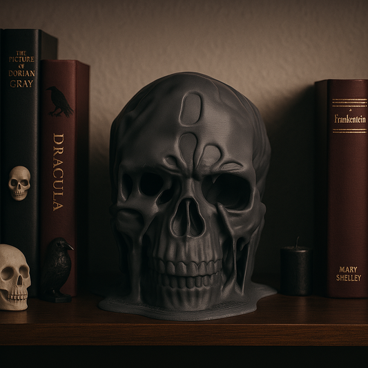 Melting Skull Sculpture — Halloween Edition