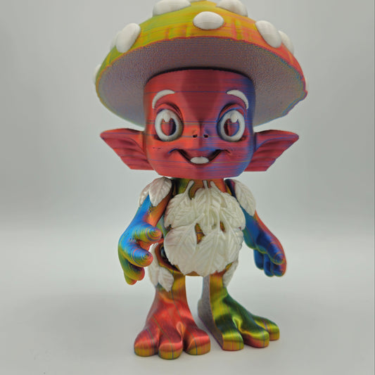Mushroom Sprite Figurine — Silk Rainbow Description