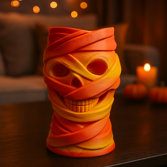 Bandage Skull Halloween Vase