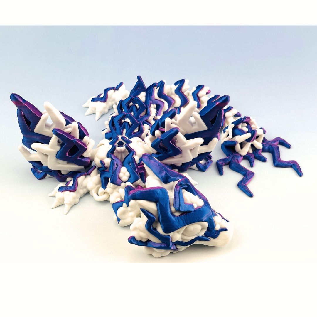 Storm Dragon Articulating Joints - Flexible Wings - Collectible Figurine - ADHD, Autism, Stress &  Anxiety Relief