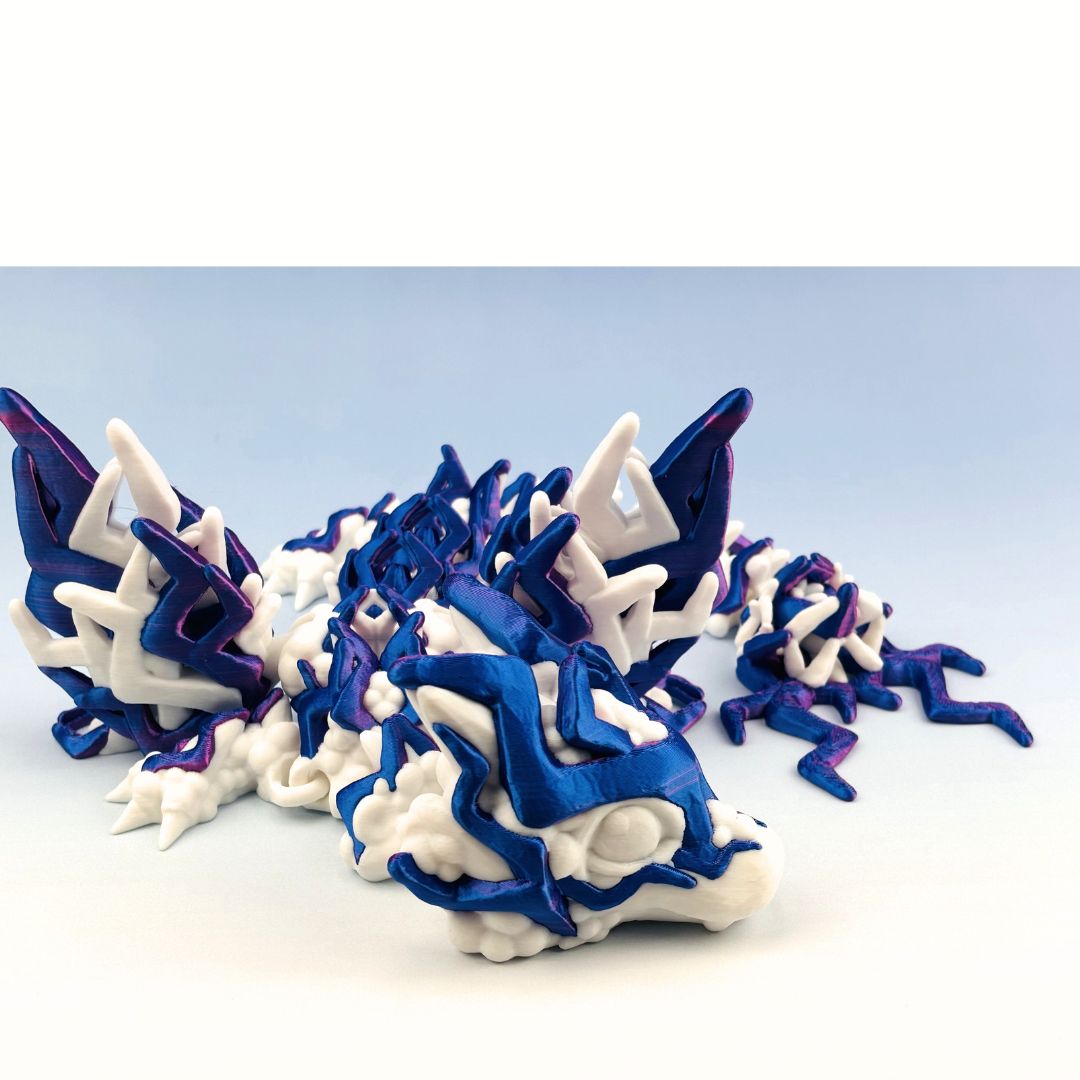 Storm Dragon Articulating Joints - Flexible Wings - Collectible Figurine - ADHD, Autism, Stress &  Anxiety Relief