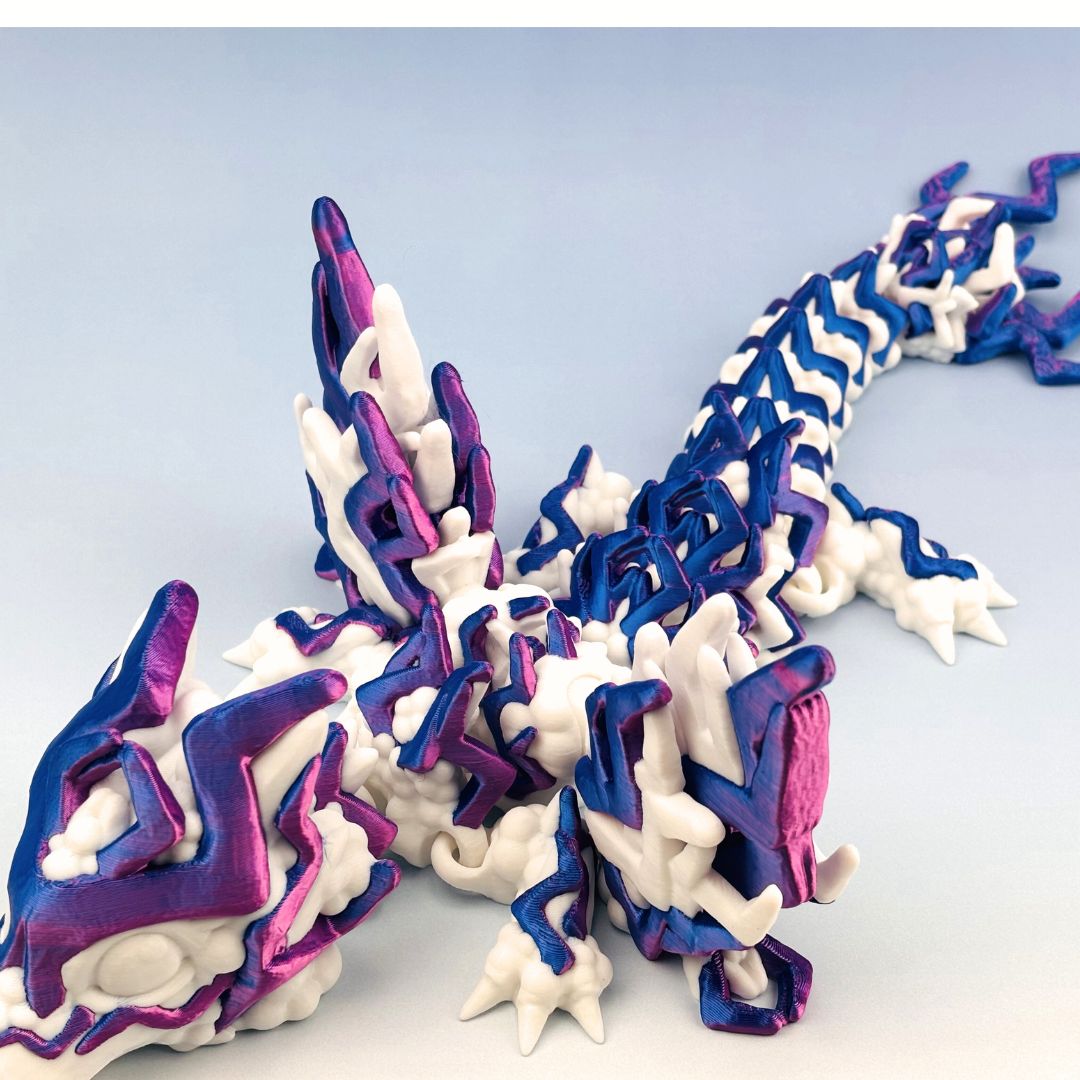 Storm Dragon Articulating Joints - Flexible Wings - Collectible Figurine - ADHD, Autism, Stress &  Anxiety Relief