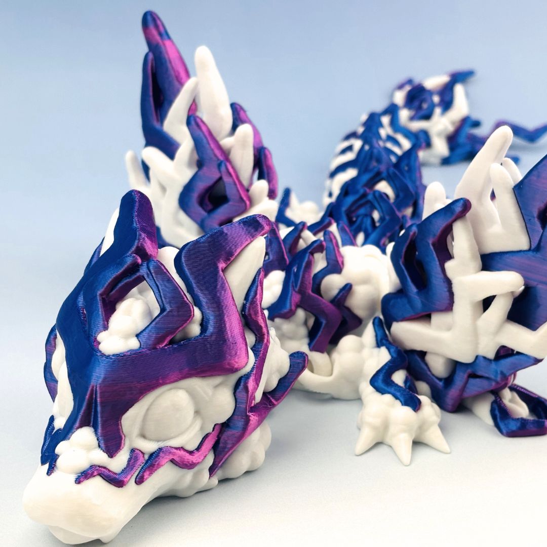 Storm Dragon Articulating Joints - Flexible Wings - Collectible Figurine - ADHD, Autism, Stress &  Anxiety Relief