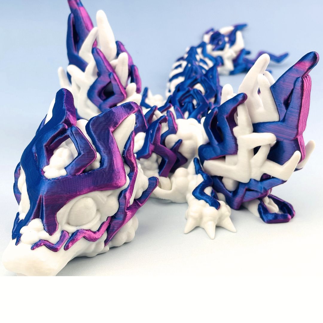 Storm Dragon Articulating Joints - Flexible Wings - Collectible Figurine - ADHD, Autism, Stress &  Anxiety Relief