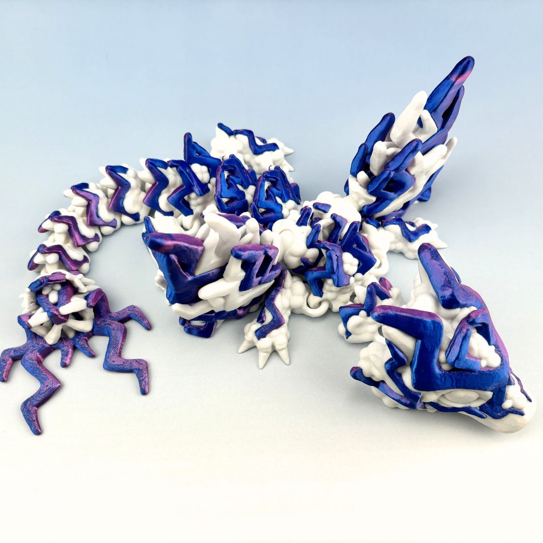 Storm Dragon Articulating Joints - Flexible Wings - Collectible Figurine - ADHD, Autism, Stress &  Anxiety Relief