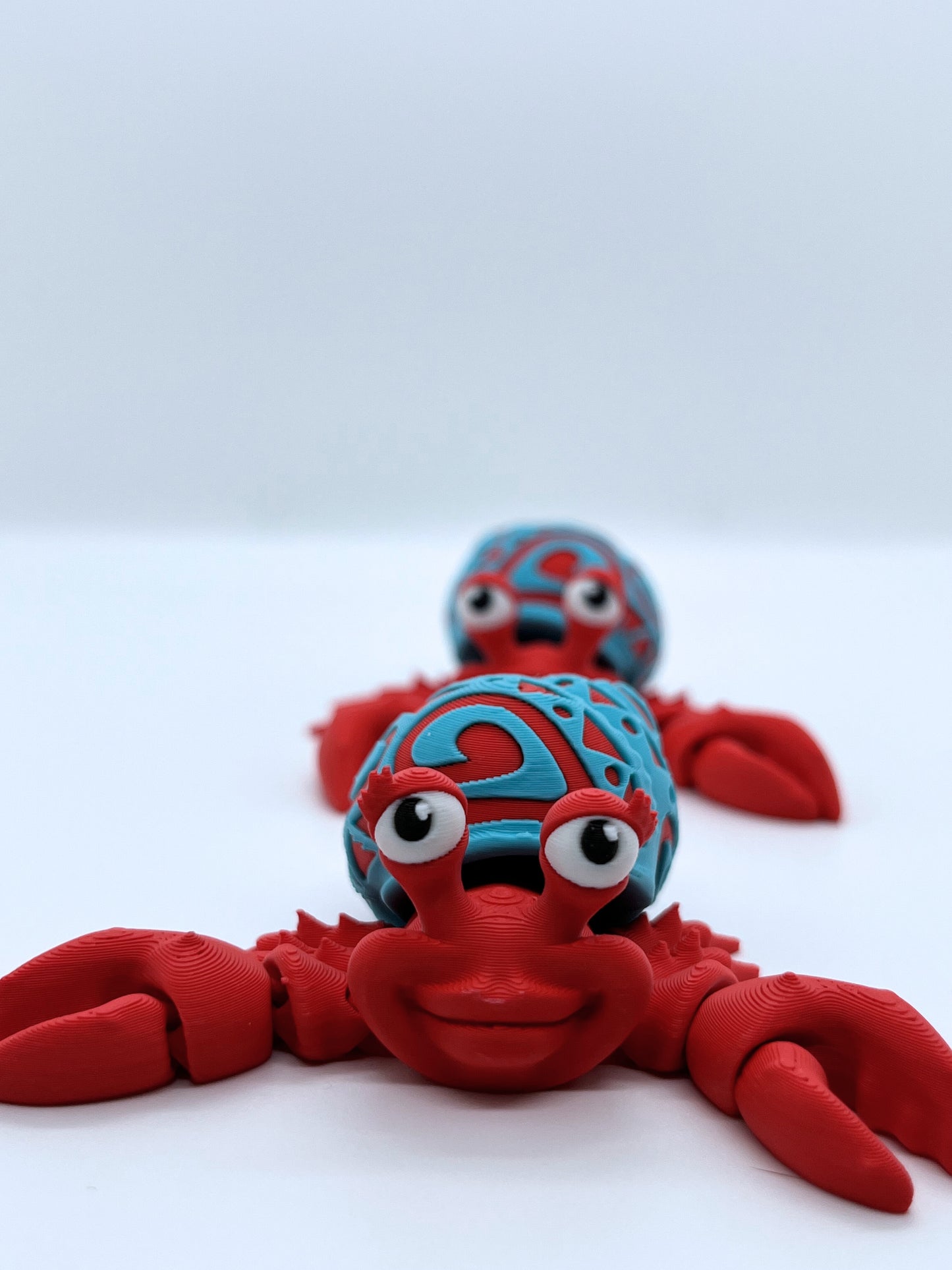 Hermit Crab Duo Figurine Set | Articulated Collectible with Tattoo Shells