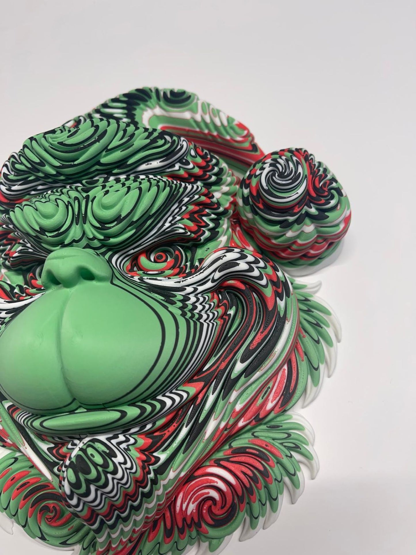Grinch Face Mask Wall Decor – Candy Swirl Edition Unicorn Graveyard3D