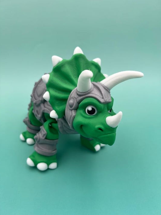 Triceratops Knight Figurine