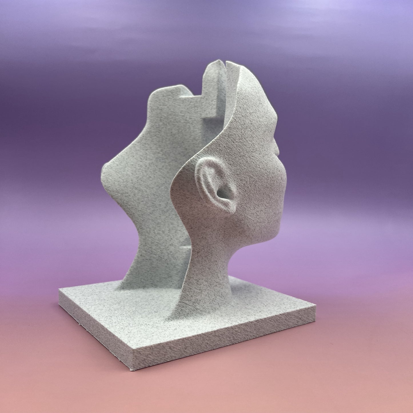 Mind Gap — Conceptual Split-Face Bust