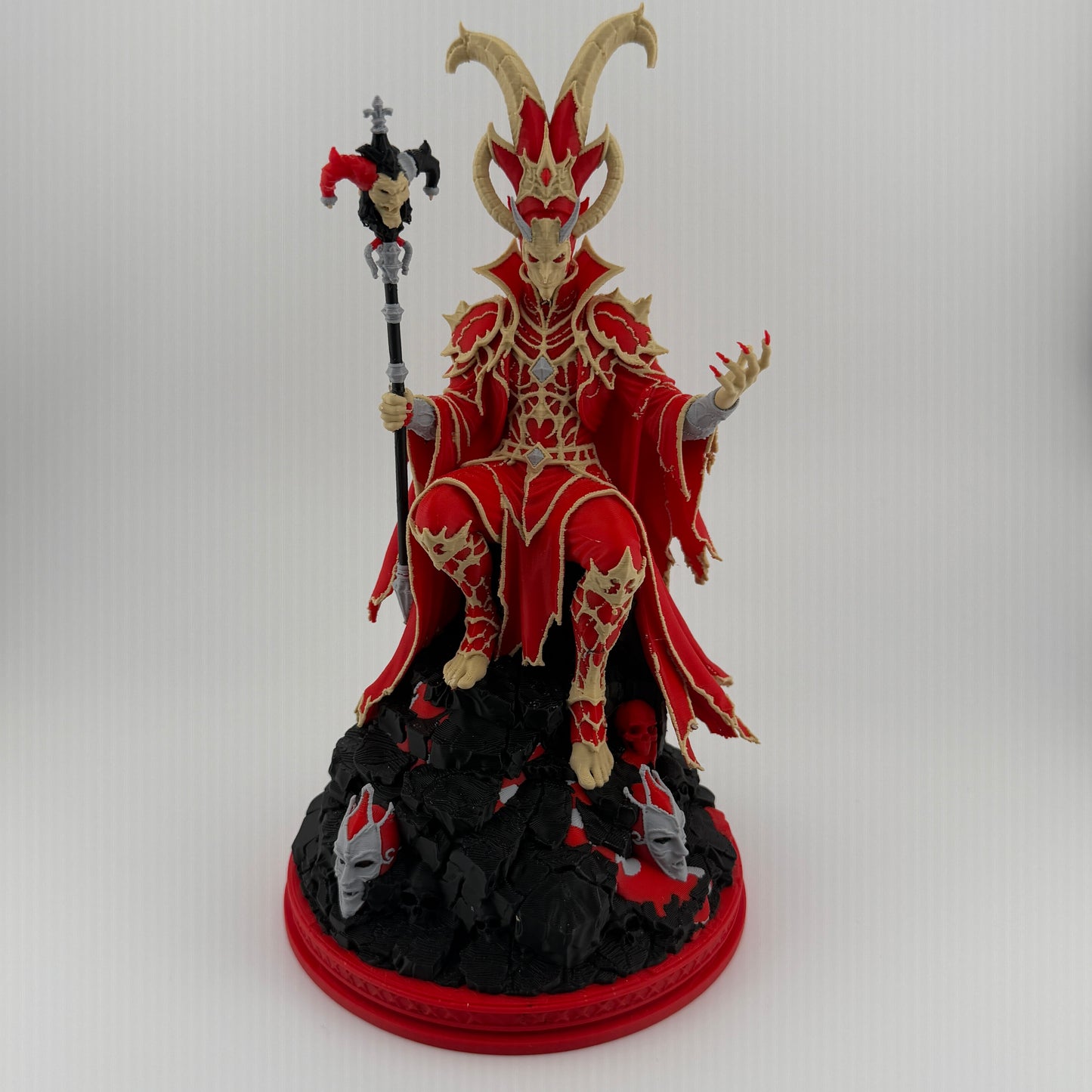King of Masks Gothic Throne Statue