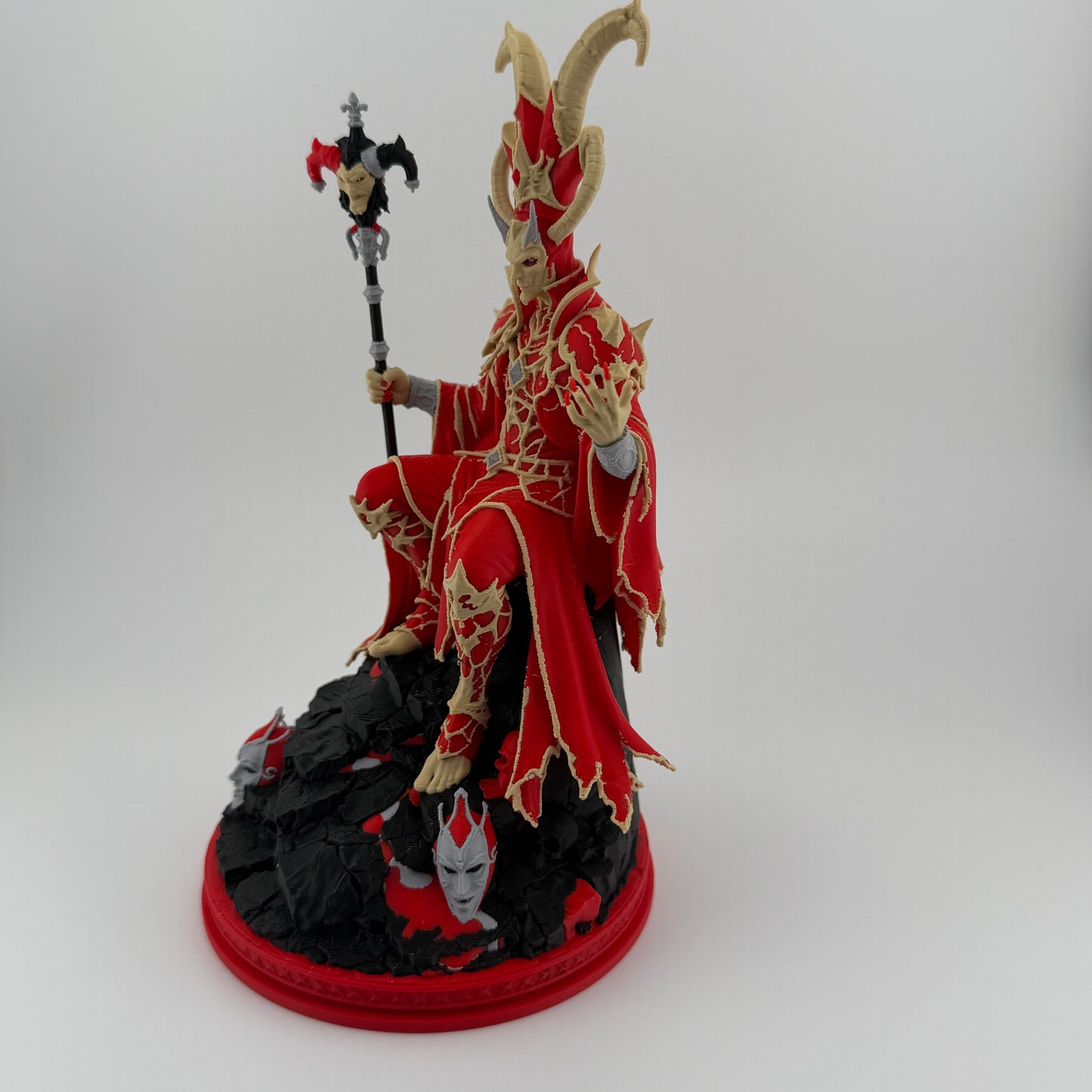 King of Masks Gothic Throne Statue