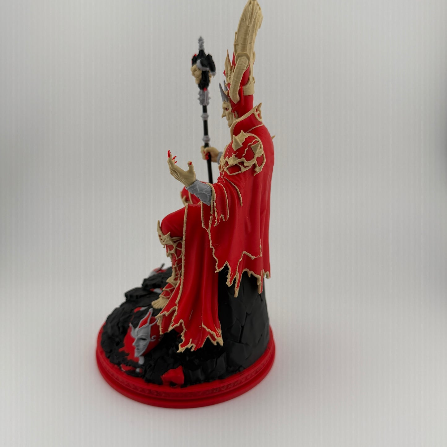 King of Masks Gothic Throne Statue