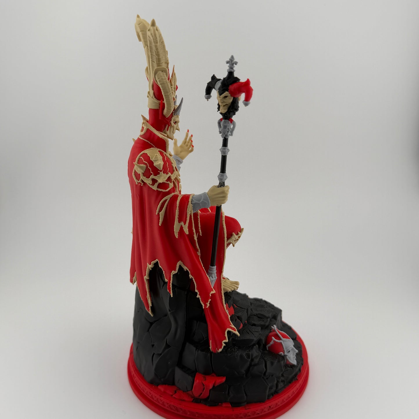 King of Masks Gothic Throne Statue