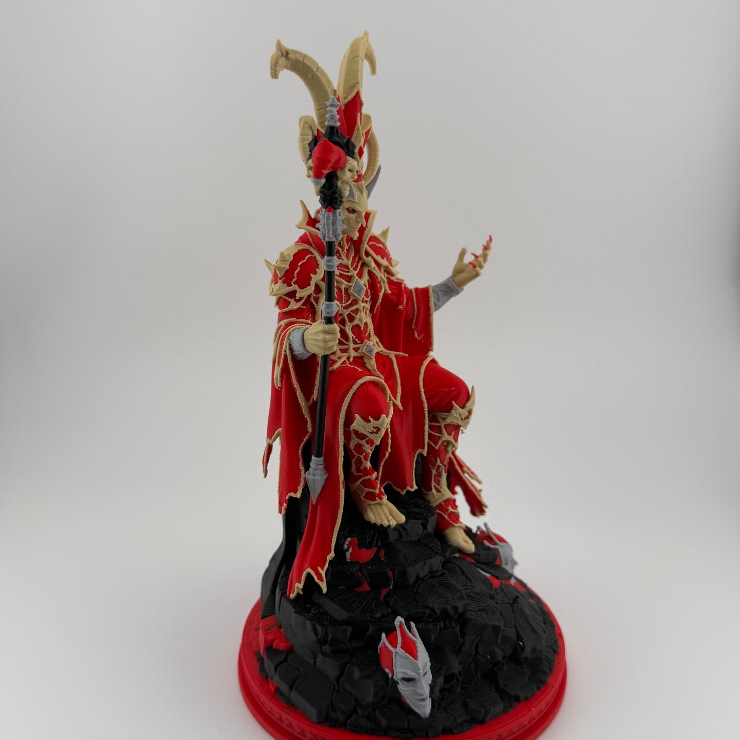 King of Masks Gothic Throne Statue