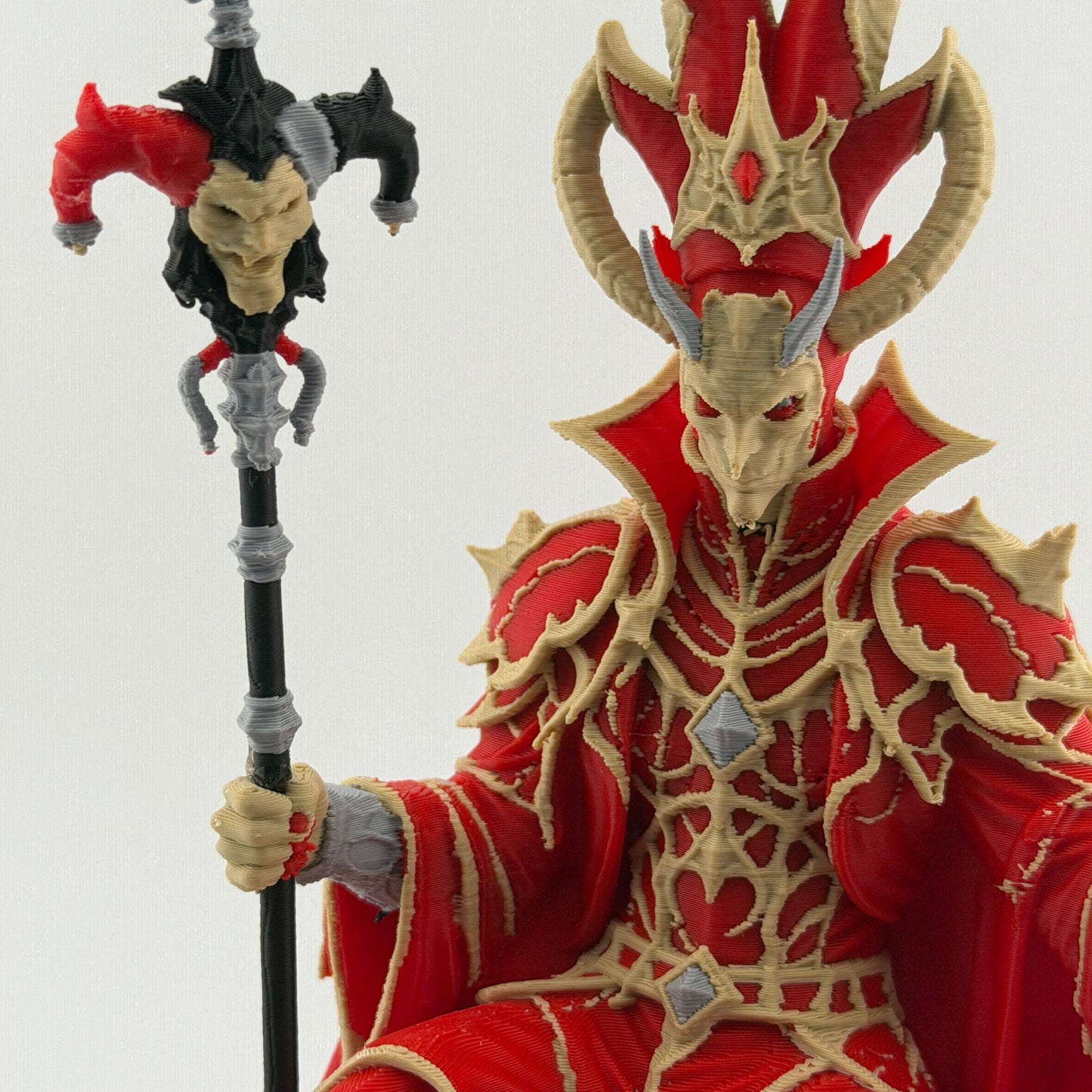 King of Masks Gothic Throne Statue