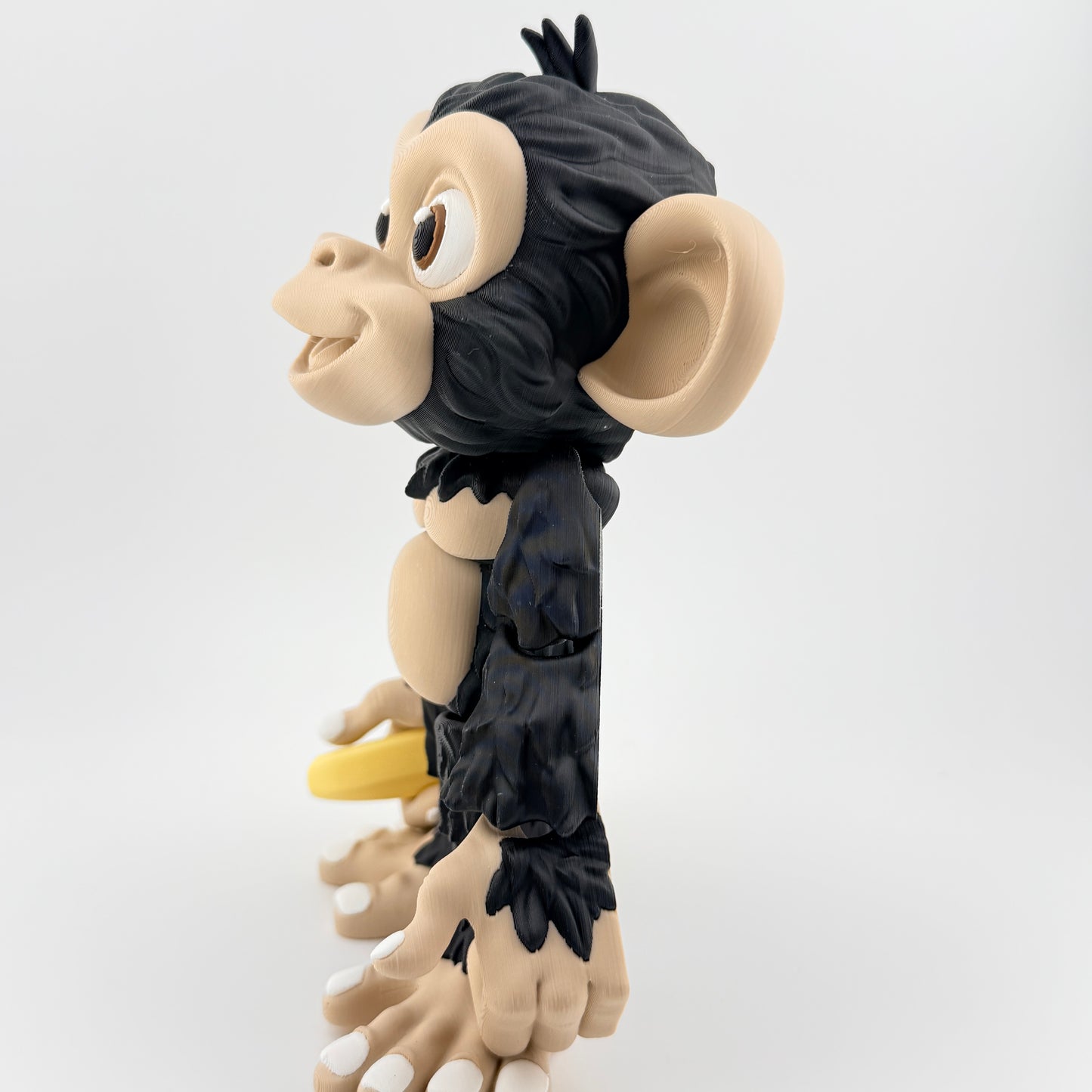 Archie the Articulated Chimpanzee with Removable Banana – Animal Desk Décor