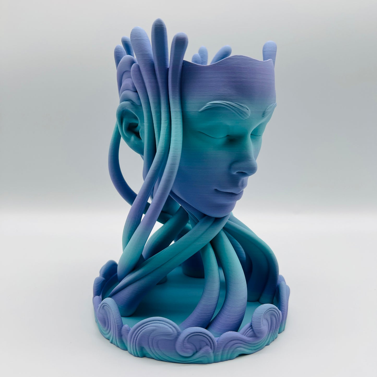 Dreamwave Muse Abstract Head Planter with Drip Tray