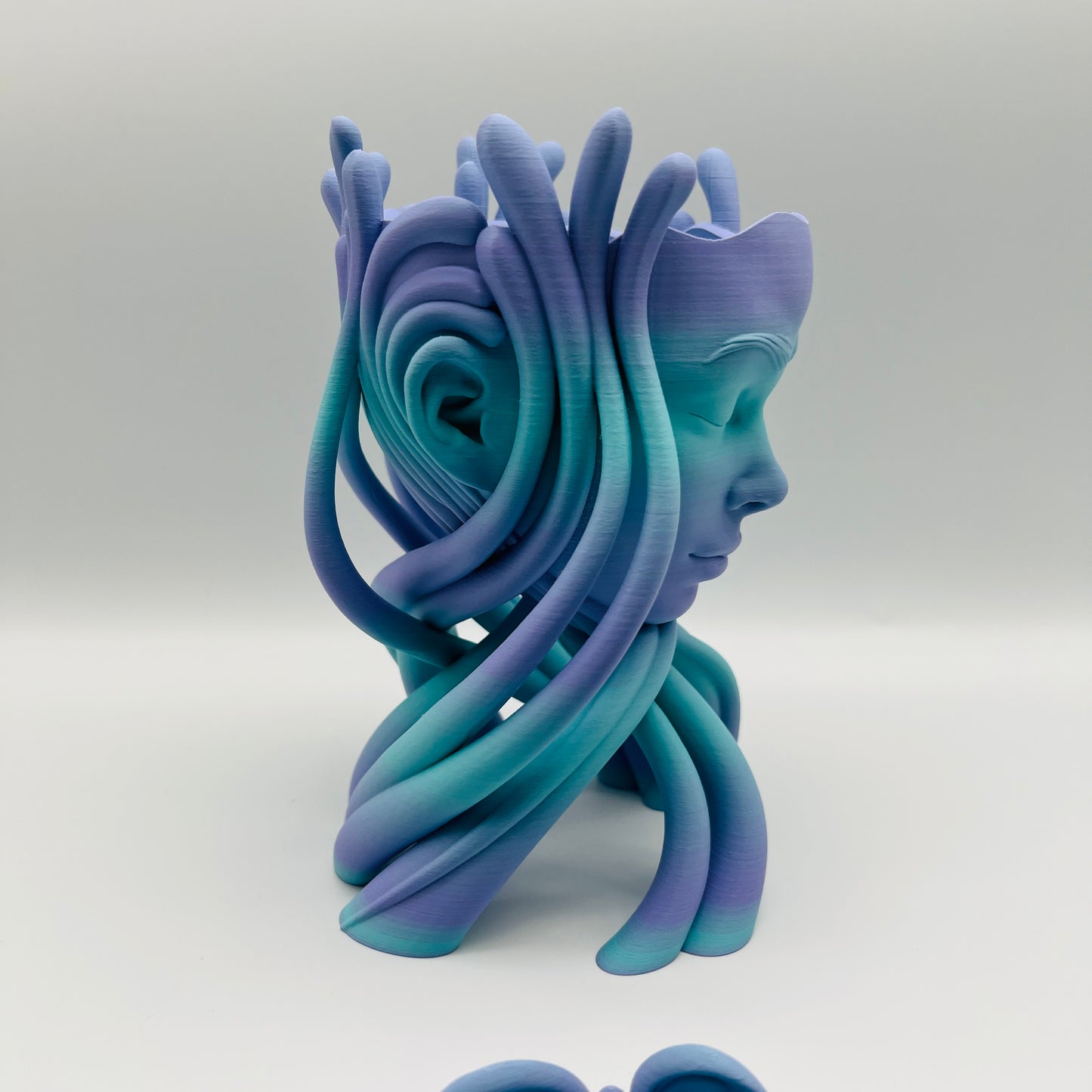 Dreamwave Muse Abstract Head Planter with Drip Tray