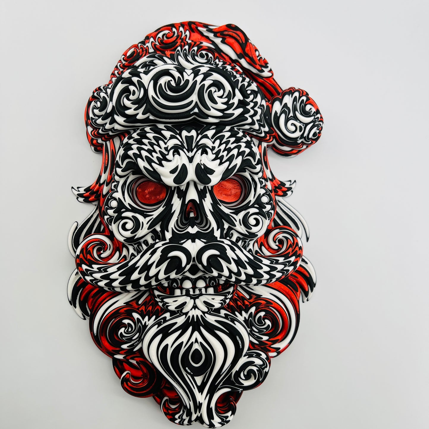 Skull Santa Swirl Wall Mask