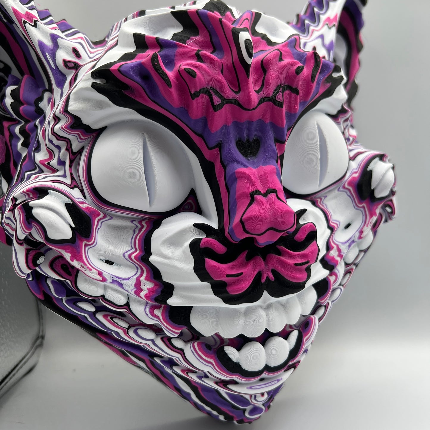 Psychedelic Cheshire Cat Wall Mask – Unicorn Graveyard Design