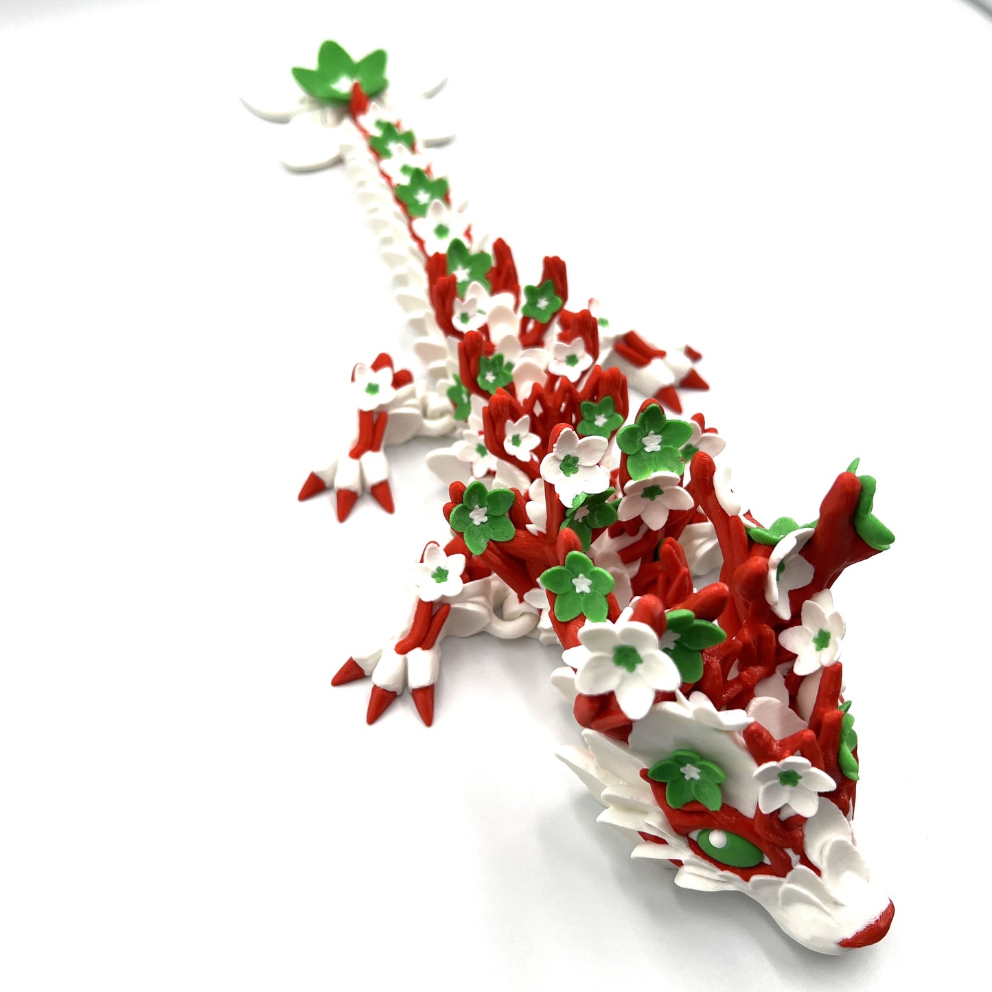 Cherry Blossom Dragon Articulating 3D Printed Figure 15.5" Long