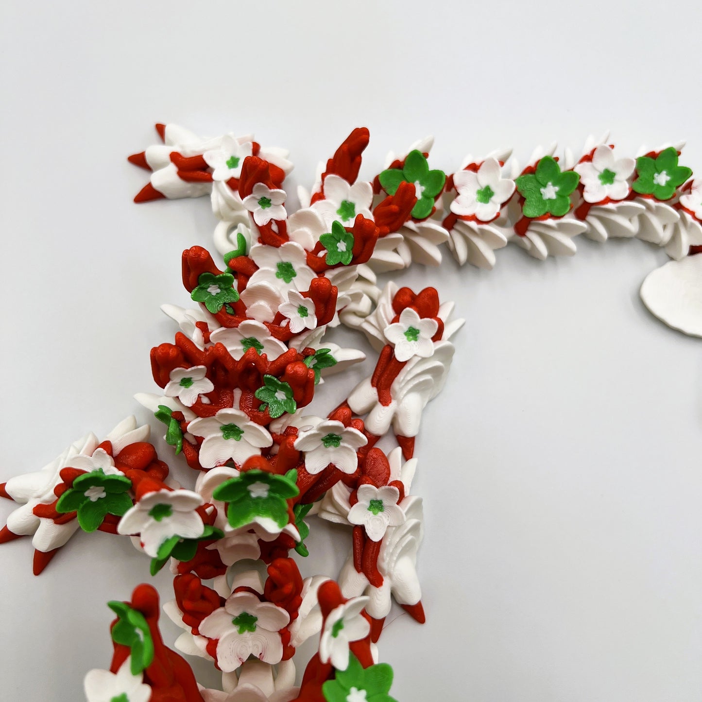 Cherry Blossom Dragon Articulating 3D Printed Figure 15.5" Long
