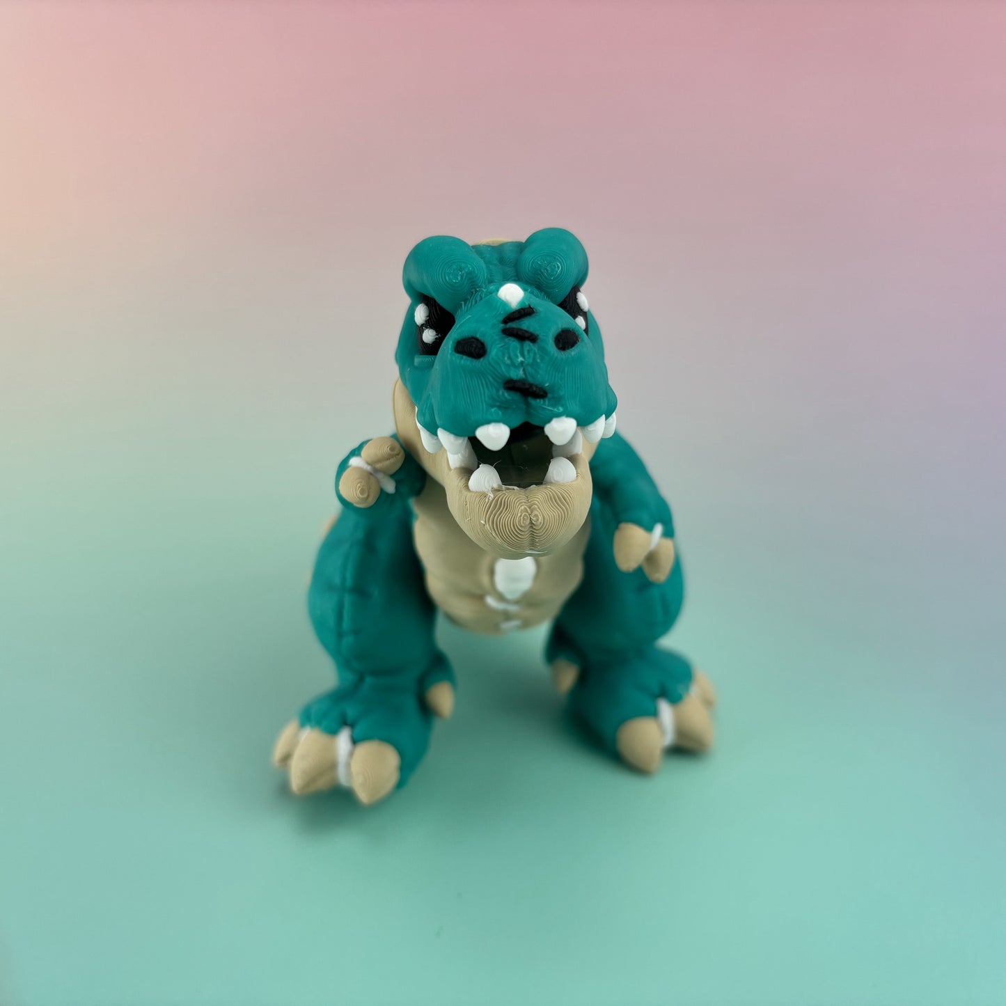 Handmade Articulated T-Rex Toy 3D Printed | Stuffed Animal Appearance