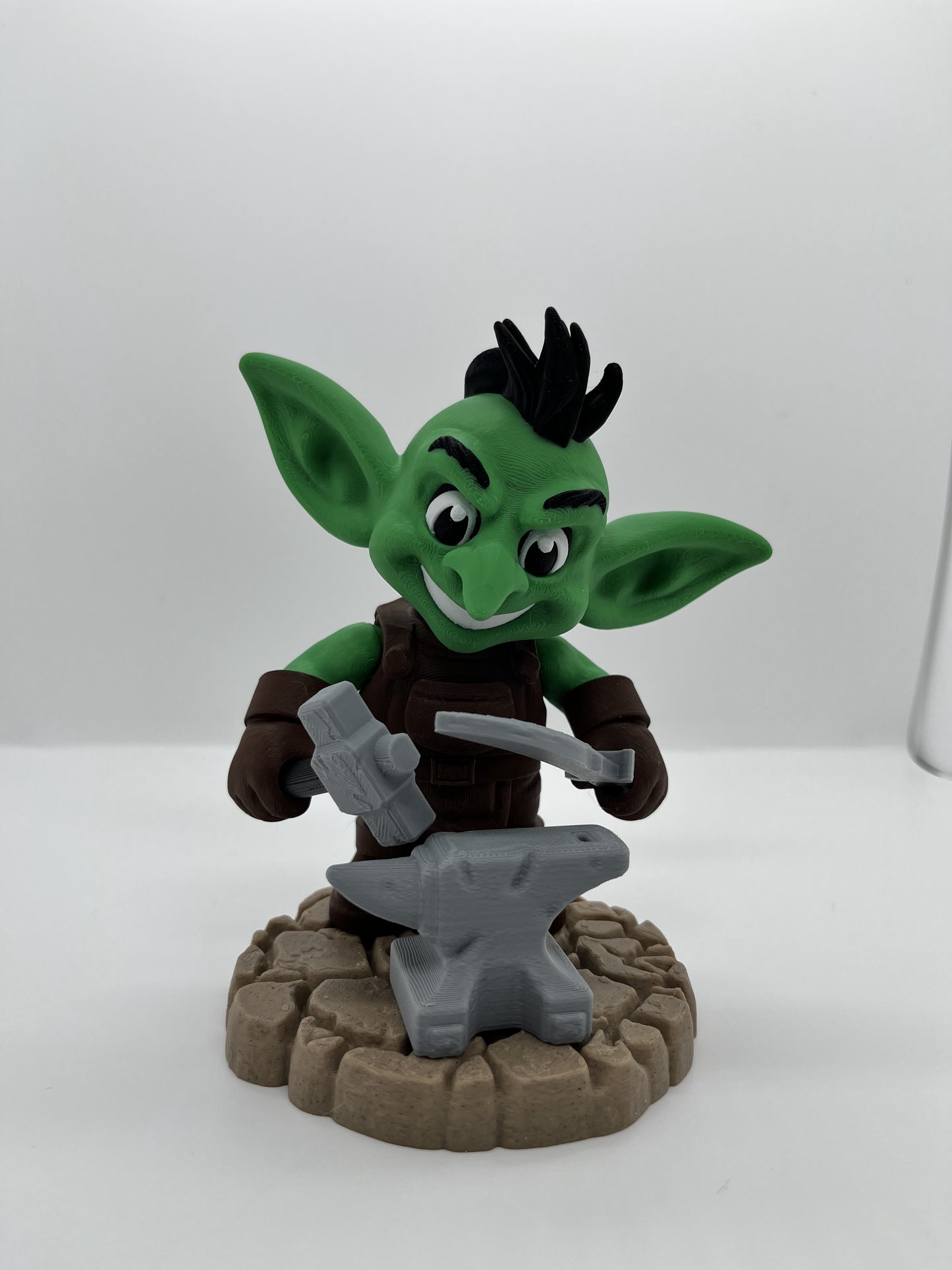 Goblin Blacksmith Figurine | Fantasy Collectible with Accessories