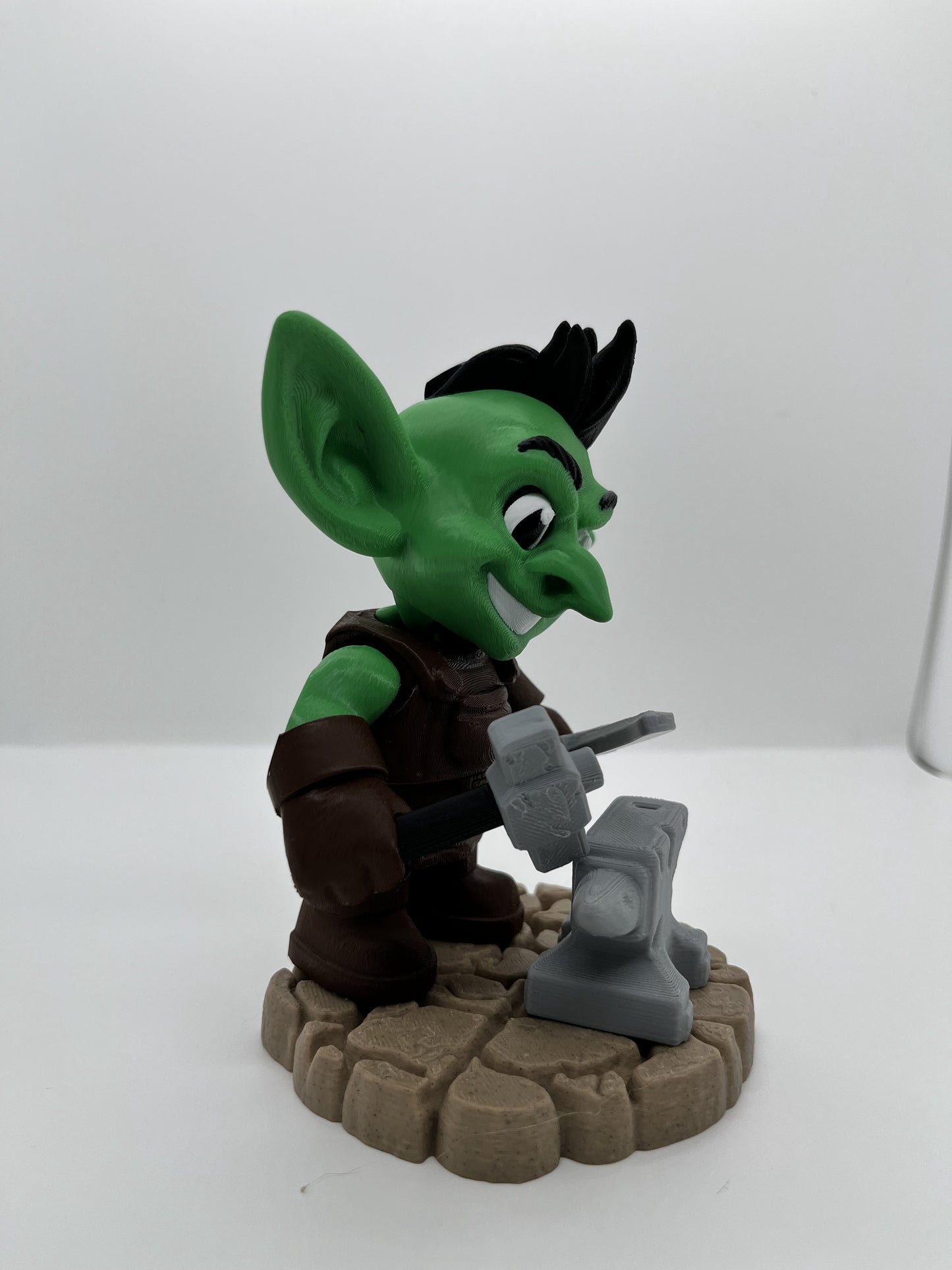 Goblin Blacksmith Figurine | Fantasy Collectible with Accessories