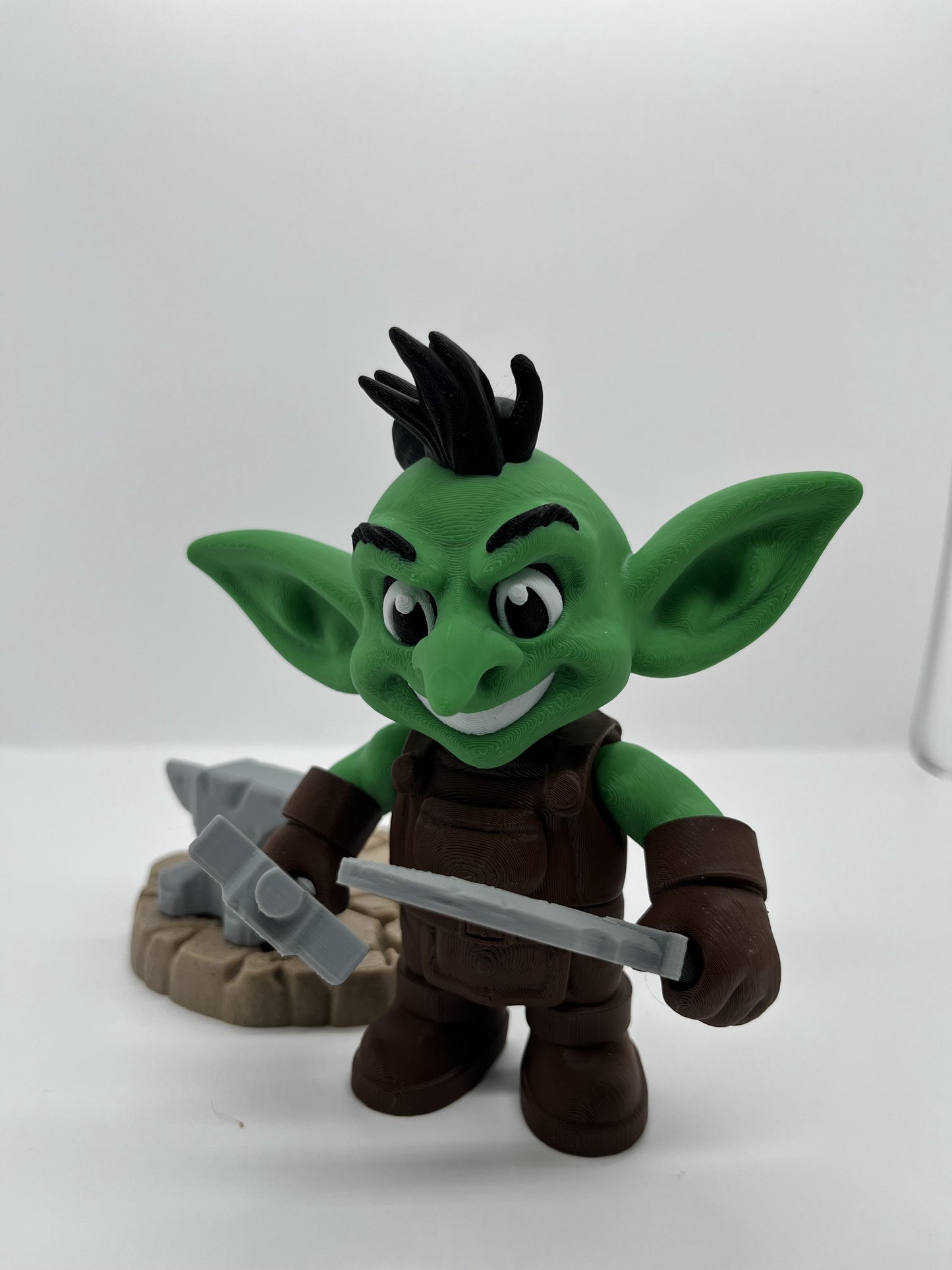 Goblin Blacksmith Figurine | Fantasy Collectible with Accessories