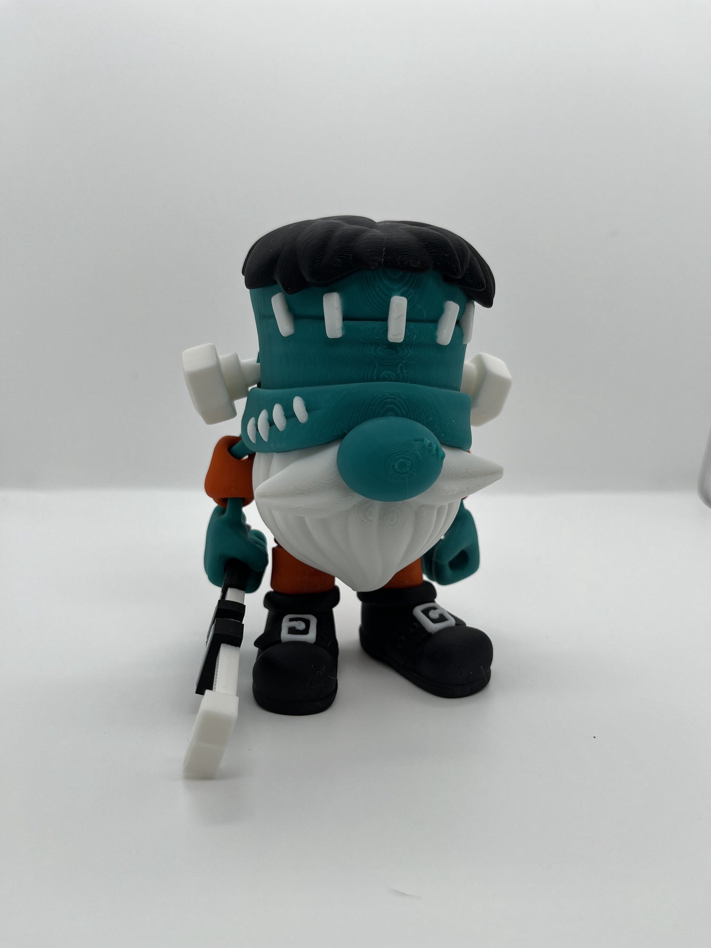🎃 Frankenstein Gnome Figurine with Wrench – Halloween Fan Art